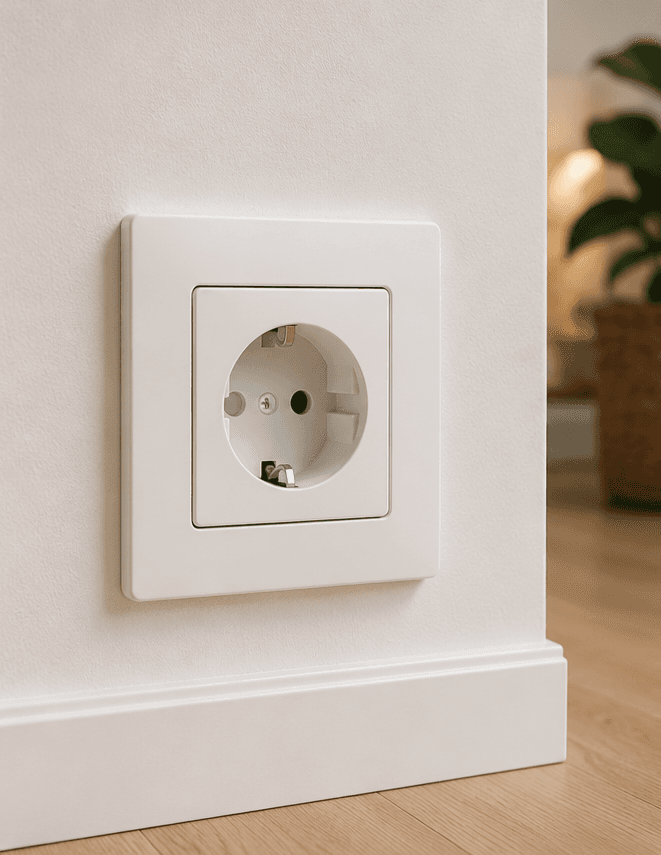 Presa elettrica installata dopo l'intervento